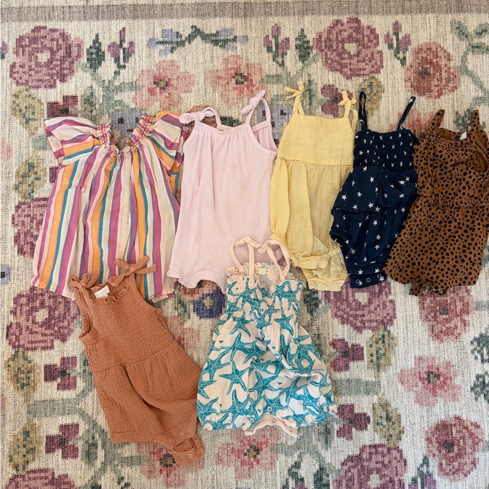 SOLD- Baby Girl Romper Bundle